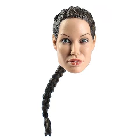 16 Scale Lara Angelina Jolie Female Head Sculpt For 12 Action Figure