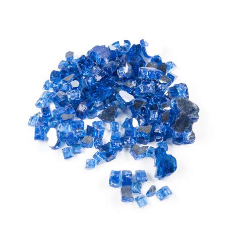 Cobalt Aqua Blue Fire Glass 1 2 Premium Tempered Reflective Firegla Vivid Heat