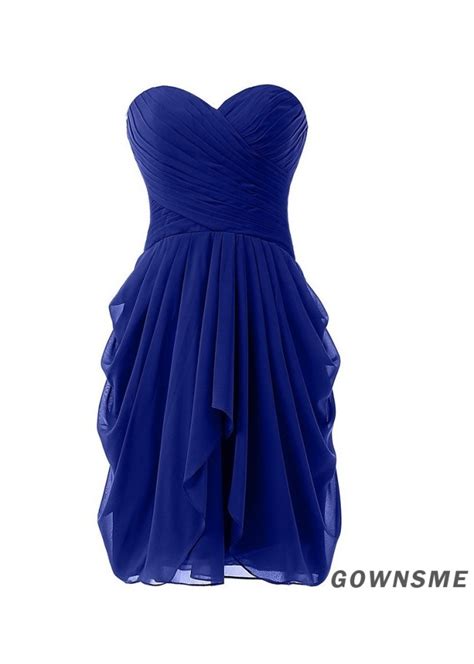 Gownsme Chiffon Lace Up Sweetheart Neckline Short Prom Dresses
