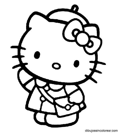 Dibujos Sin Colorear Dibujos De Hello Kitty Para Colorear