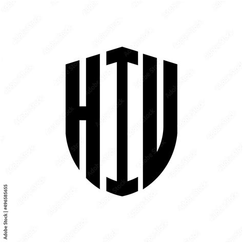 Hiu Letter Logo Design Hiu Modern Letter Logo With Black Background
