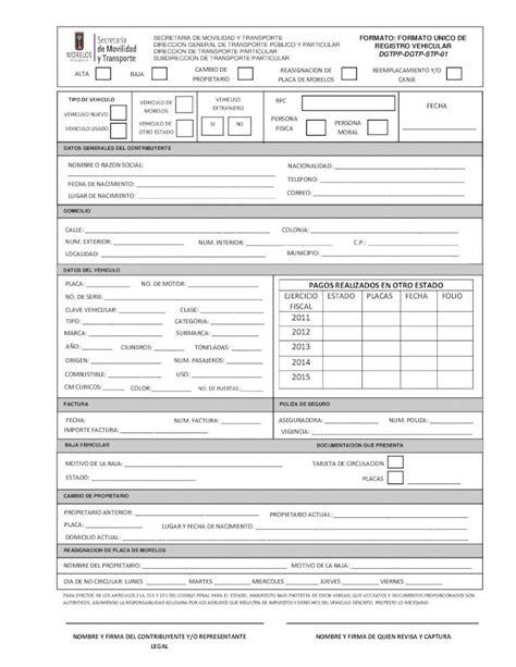 Pdf Pagos Realizados En Otro Estado Movilidadytransportemorelosgob