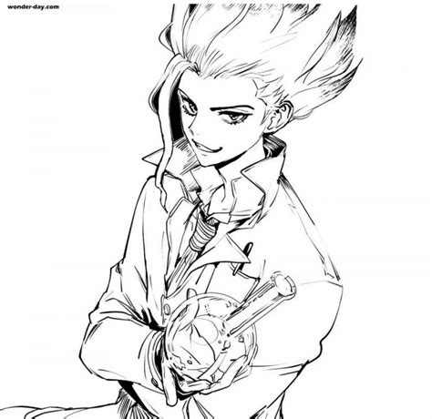 Coloring Pages Doctor Stone Anime 29 Pcs Download Or Print For Free