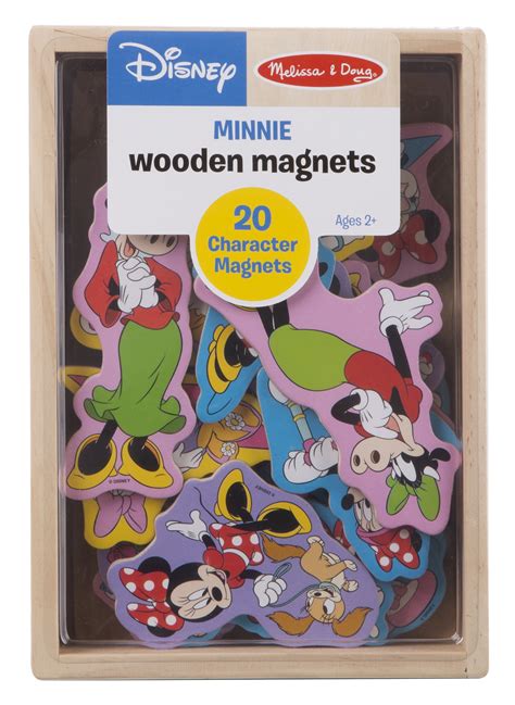 Melissa And Doug Disney Minnie Mouse Wooden 20 Magnet Box Set T0207