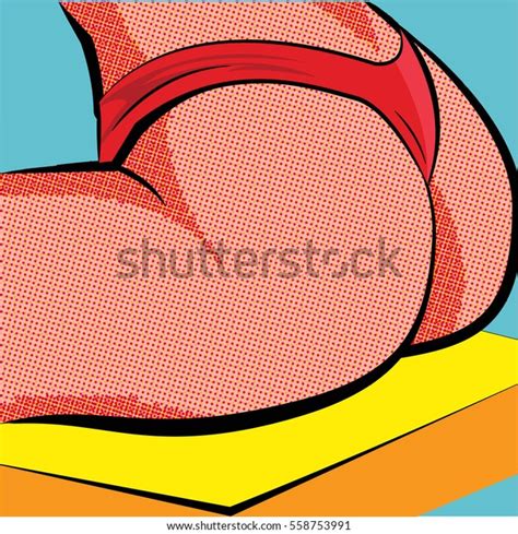 Sexy Woman Booty Sitting On Chair Stock Vector Royalty Free 558753991