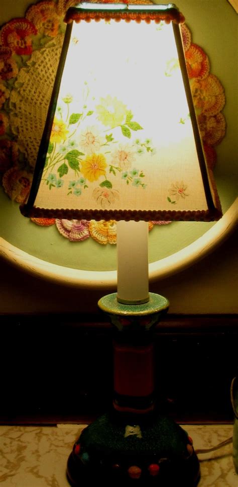 Lampshade Small Square Fabric Lamp Shade Vintage Hankie Etsy