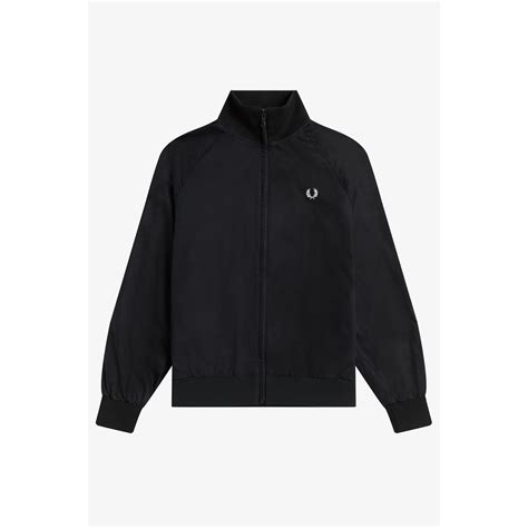 fred perry graphic print zip through jacket usc
