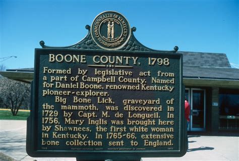 Boone County Historical Marker Welcome Station Ky 1982 Flickr
