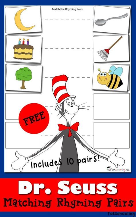 Cat In The Hat Rhyming Activity Cat Bvc