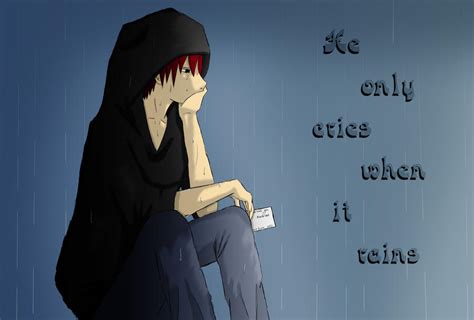 Sad Anime Boy Crying In The Rain Alone Sad Anime Wallpaper 64