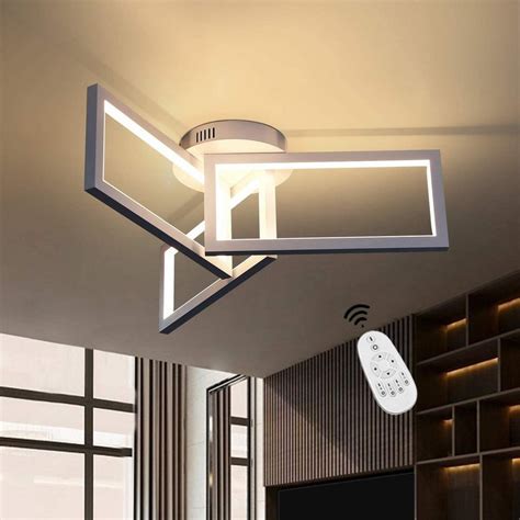 Nach einem langen arbeitstag zum entspannen auf der couch, beim gemütlichen zusammensitzen mit freunden, als spielwiese für die kinder nach der schule. ZMH LED Deckenleuchte »Deckenlampe Dimmbar Modern Weiße ...