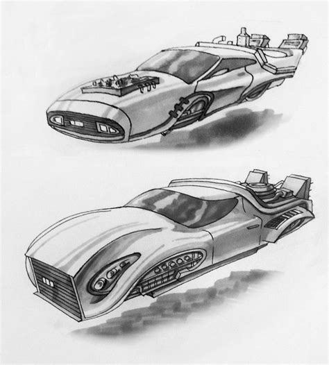 Flying Cars Of The Future Drawing
