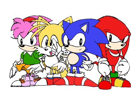 Original Four Sonic Classic Characters By Reallyfaster On Deviantart