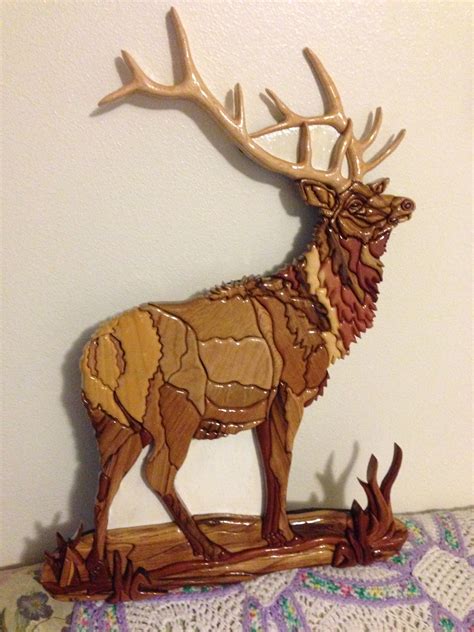 This Is An Elk Intarsia I Completed For My Parents For Christmas 2013