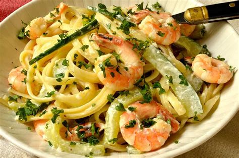 Linguine Aux Crevettes Et Concombre Ma Cuisine Sant