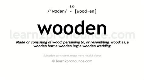 Pronunciation Of Wooden Definition Of Wooden Youtube