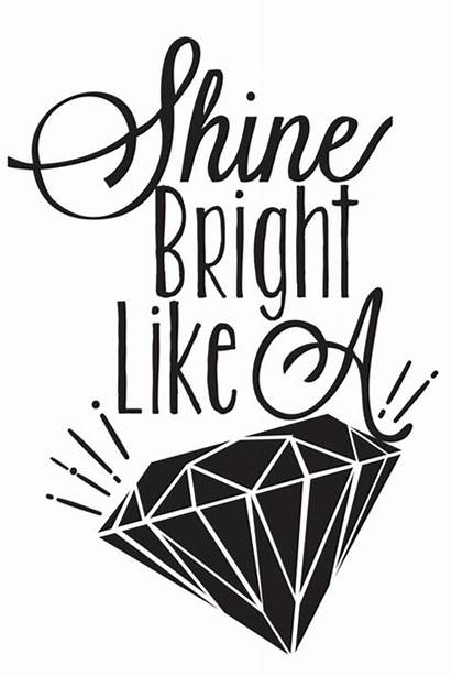 Shine Diamond Bright Rihanna Quotes Diamonds Canvas