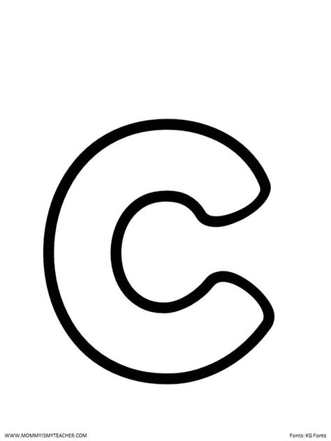 Letter C Template Free Printable This Alphabet Is In Uppercase And The