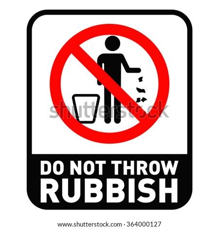 Signs make your message clear. No Littering Sign Stock Vector 201794024 - Shutterstock