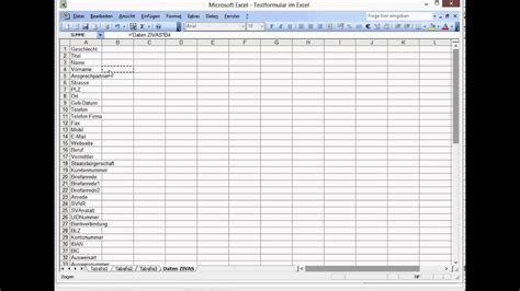Of or relating to formulas 2. Formular anlegen im Excel Format - YouTube