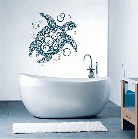 Sea Turtle Bathroom Décor Removable Wall Decal Turtle Bathroom