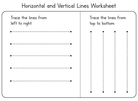 Horizontal And Vertical Lines Worksheet Line Tracing Worksheets