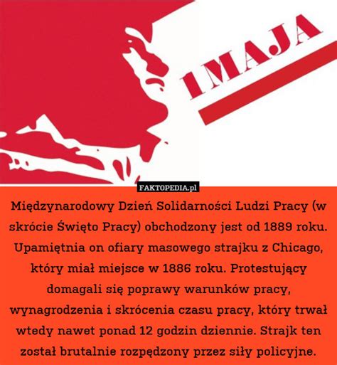 W 2021 roku święto pracy we włoszech przypada na 1 maja (sobota). Międzynarodowy Dzień Solidarności Ludzi Pracy (w skrócie ...