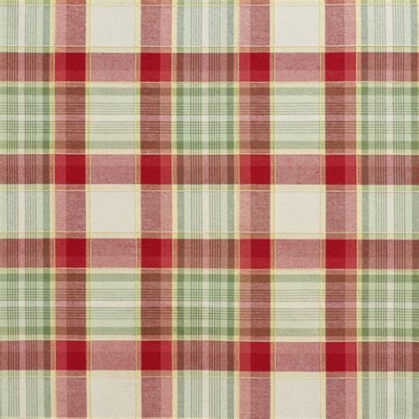 Shop B0020b Green And Red Country Plaid Upholstery Fabric Free