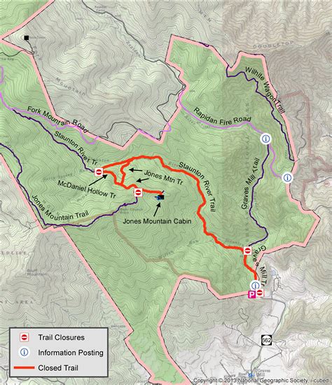 Shenandoah National Park Appalachian Trail Map