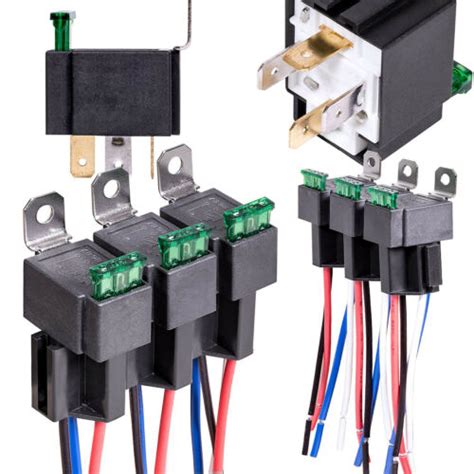 Buy 12v Dc 4030 Amp 4 Pin Automotive Relay Harness Set Switch Fuse 6