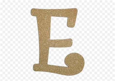 Gold Glitter Letter E Full Size Png Download Seekpng Numbergold