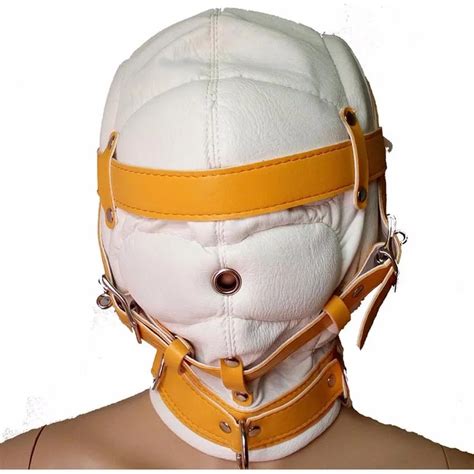 Kinky Sm Sex Bondage Soft Leather Sensory Deprivation Total Enclosure Medical Play Hood Mask