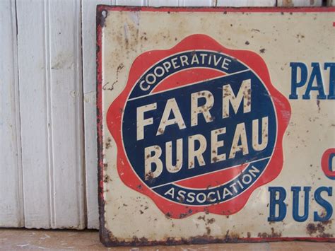Vintage Metal Farm Bureau Sign