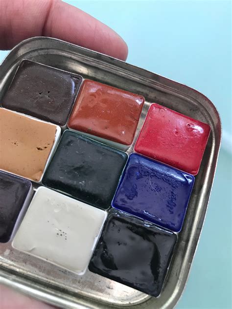 Handmade Watercolor Paint Palette Limited Edition 9 Half Pan Etsy