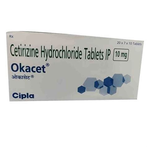 10 Mg Cetirizine Hydrochloride Tablets Ip At Rs 5796box