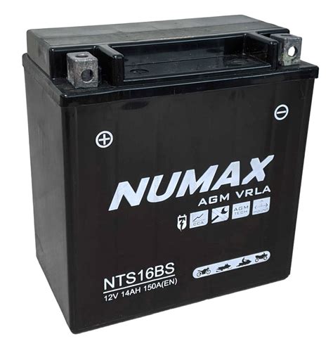 Nts16bs Numax Agm Vrla Motorcycle Battery 12v 14ah