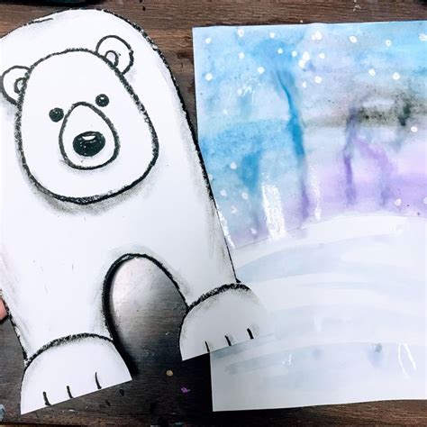 2nd Grade Polar Bears Winter Art Lesson Polar Bear Art Bear Art