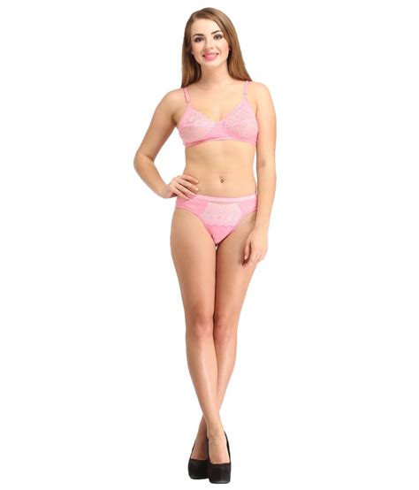 Buy Lady Silk Pink Bra Panty Sets Online At Best Prices In India Snapdeal