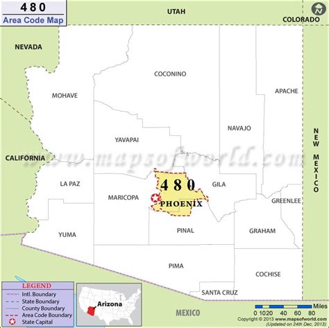 480 Area Code Map Where Is 480 Area Code In Arizona