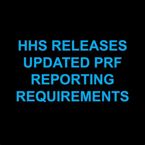 Hhs Releases Updated Prf Reporting Requirements — Msl Cpas And Advisors