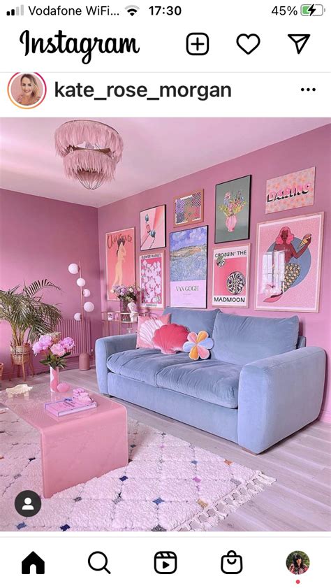 Pink Living Room Colourful Living Room Living Room Decor Apartment
