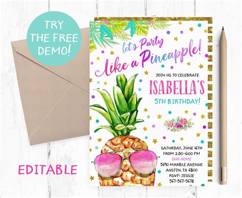 Find the perfect lego grid stock photo. Editable Pineapple Invitation Party like a Pineapple ...