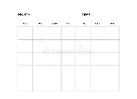 Printable 5 Day Monthly Calendar Calendarsquick Calendarsthatwork Com Be Dependable Write It