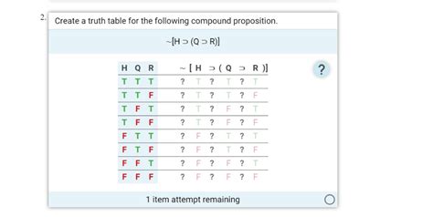 Solved 7d Exercises Truth Tables For Propositions