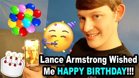 lance armstrong wished me happy birthday 😂 youtube