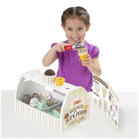 Best Buy Melissa And Doug Scoop And Serve Ice Cream Counter Play Set 9286