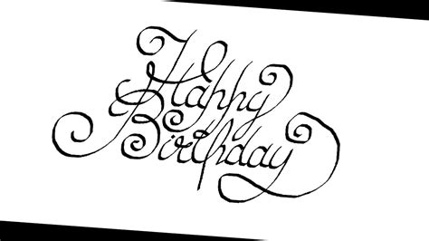 Happy birthday text, birthday dribbble, happy birthday calligraphy, white, holidays, text png. Happy Birthday Calligraphy - YouTube
