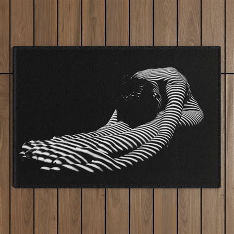 Dja Nude Woman Yoga Black White Abstract Curves Expressive Lines