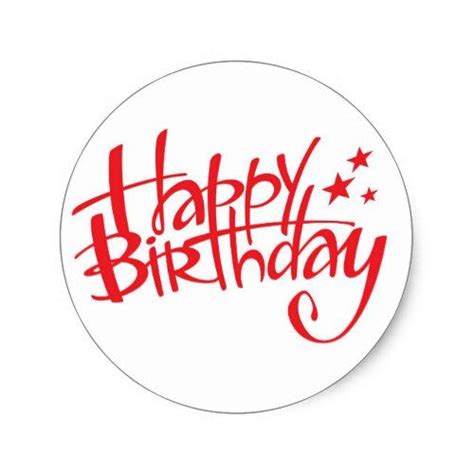 Happy Birthday Classic Round Sticker Zazzle Birthday Cake Topper