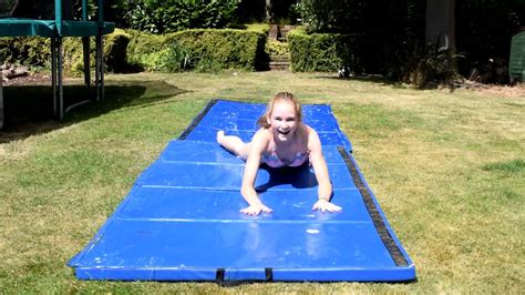 Slip And Slide Gymnastics Challenge Youtube